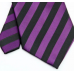 Stropdas paars zwart Streep